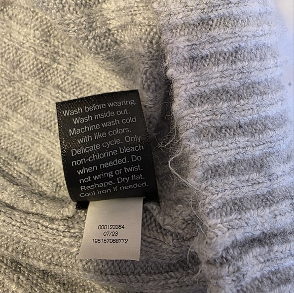 Simply Vera Vera Wang Knit Sweater gray comfy Womens Size XXL 2X Academia Preppy - Picture 5 of 8